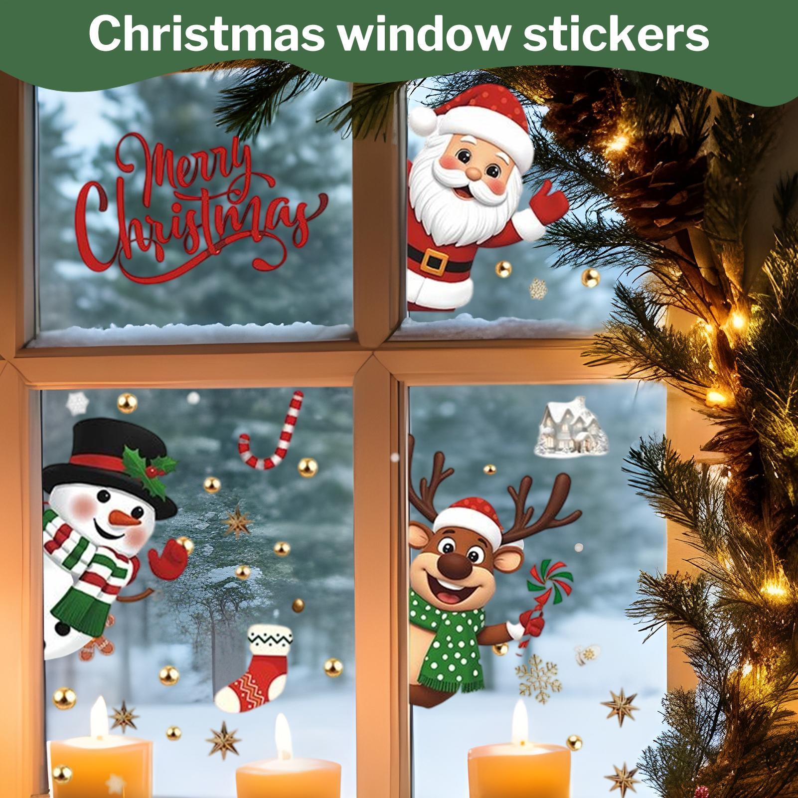 Christmas Window Decorations H - Snowflake Window Decal 评论和价格