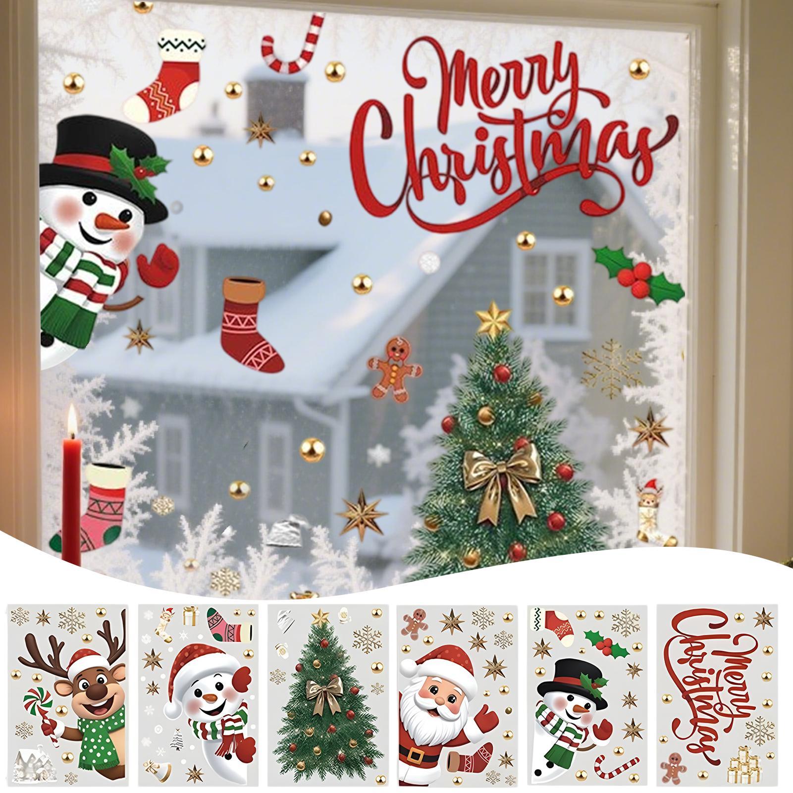 Christmas Window Decorations H - Snowflake Window Decal 评论和价格