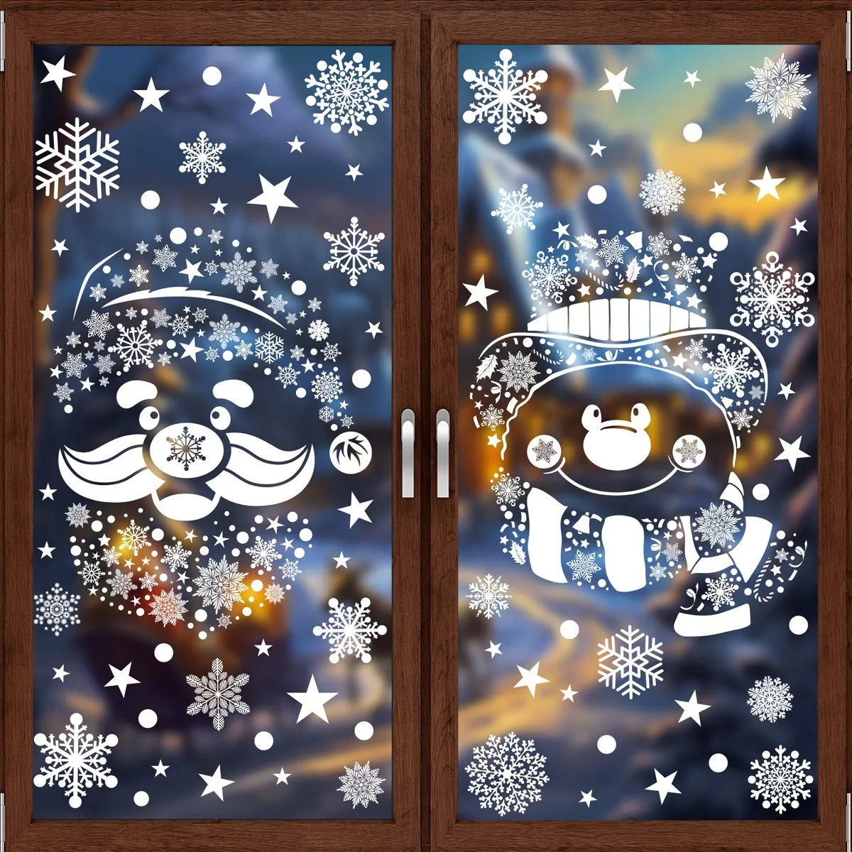 Christmas Wall Sticker Snowfla - Snowflake Window Decal 评论和价格