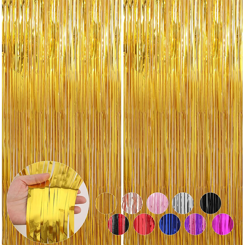 2M Glitter Gold Tinsel Fringe  - Tinsel Garland Decoration 评论和价格