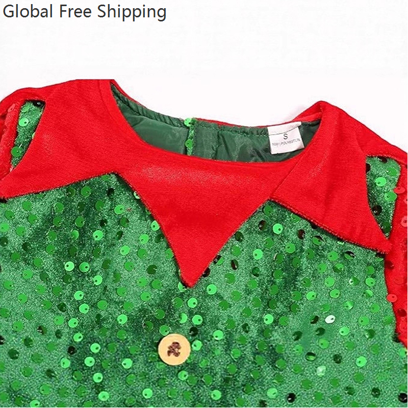 Girls Christmas Costume Set Sa - Elf Costume Christmas 评论和价格