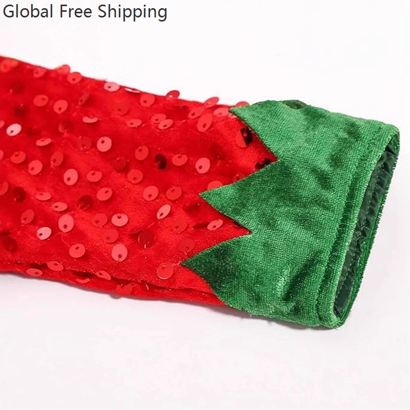 Girls Christmas Costume Set Sa - Elf Costume Christmas 评论和价格