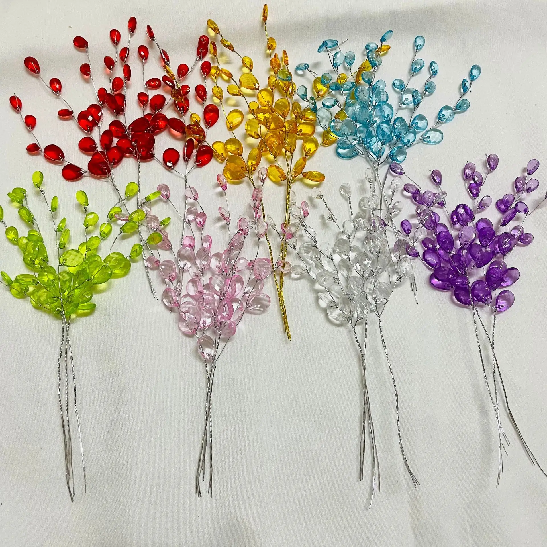 50Pcs 3-Forks Acrylic Strip Wa - Christmas Wreath Fake 评论和价格