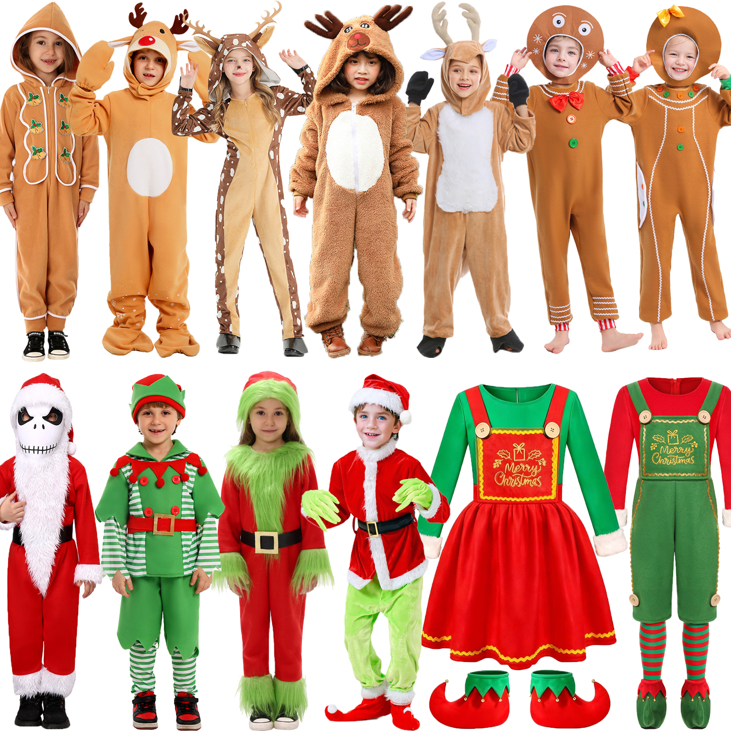 Christmas Halloween COS Deer G - Elf Costume Christmas 评论和价格