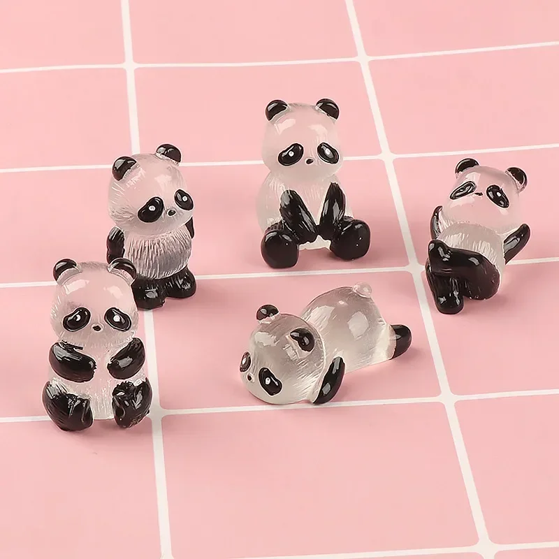 5pcs Glowing Panda Mini Figuri - Nutcracker Figurine 评论和价格
