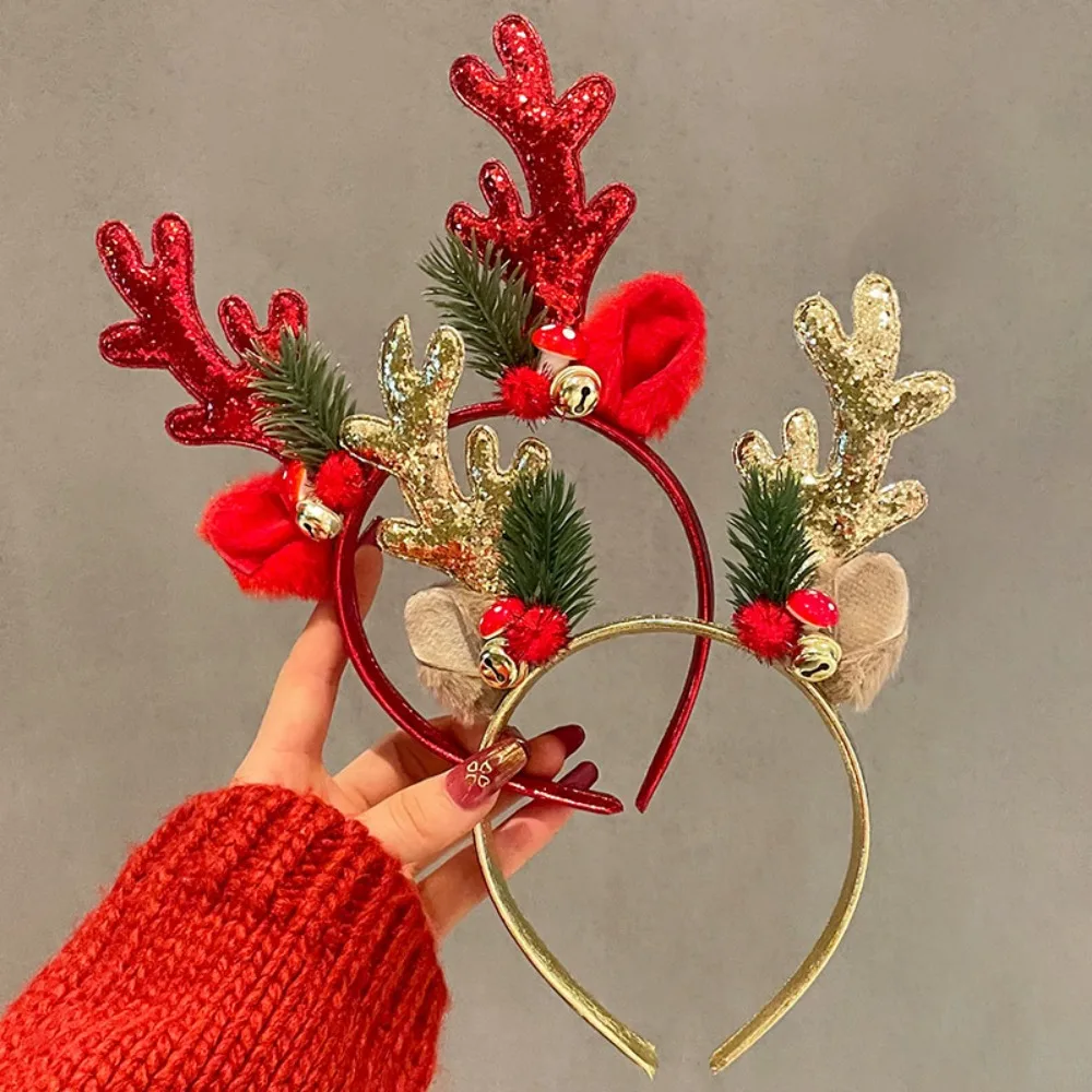 ！Christmas Glitter Deer Antler - Reindeer Antlers Headband 评论和价格