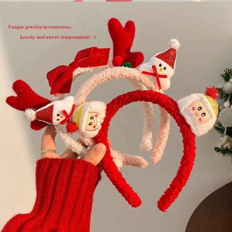 Christmas Santa Cute Bear Plus - Reindeer Antlers Headband 评论和价格