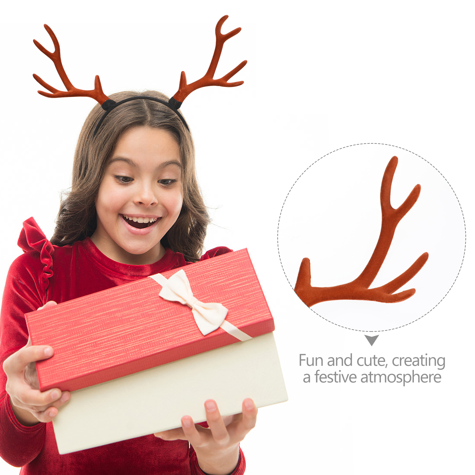 1pc Lovely Christmas Antler Ha - Reindeer Antlers Headband 评论和价格