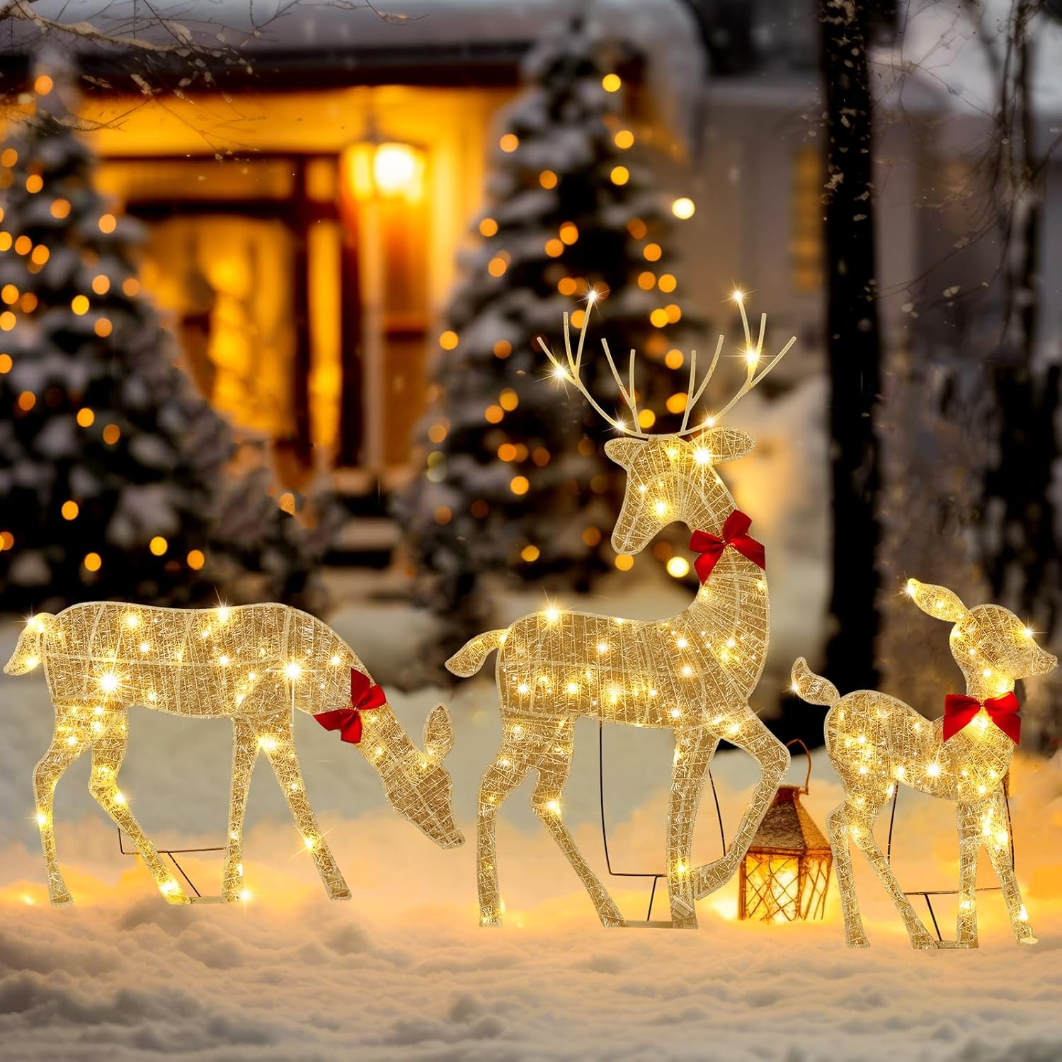 2D Lighted Reindeer Christmas  - Christmas Lights Outdoor 评论和价格