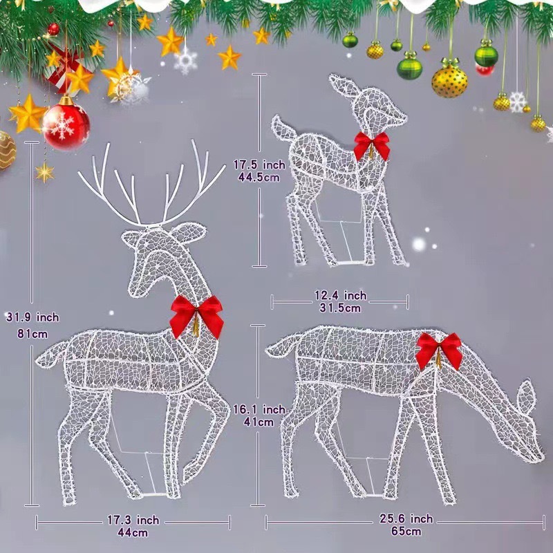 2D Lighted Reindeer Christmas  - Christmas Lights Outdoor 评论和价格