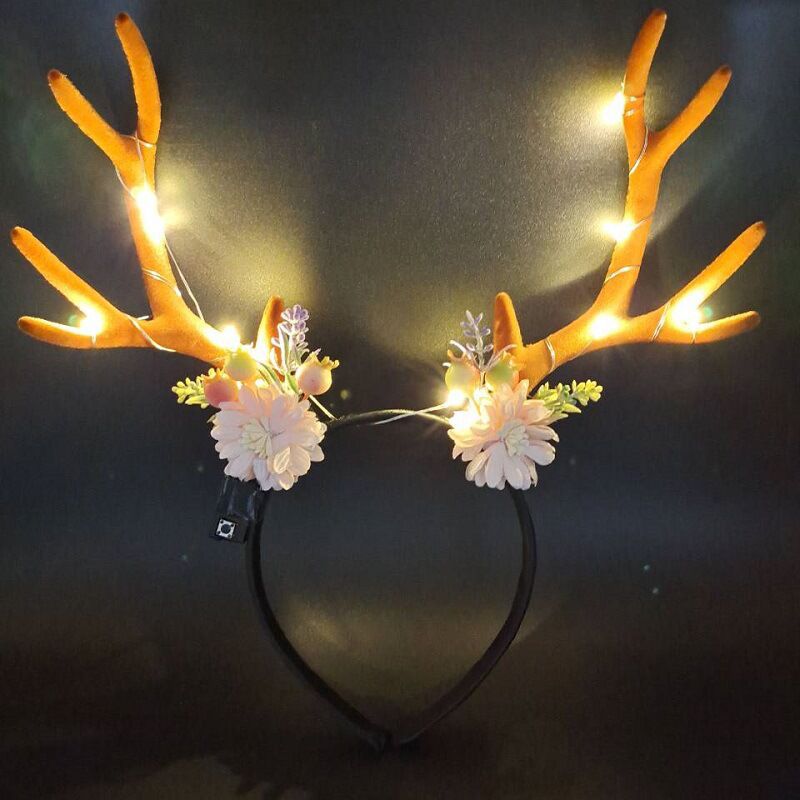 Reindeer Antlers Light up Head - Reindeer Antlers Headband 评论和价格