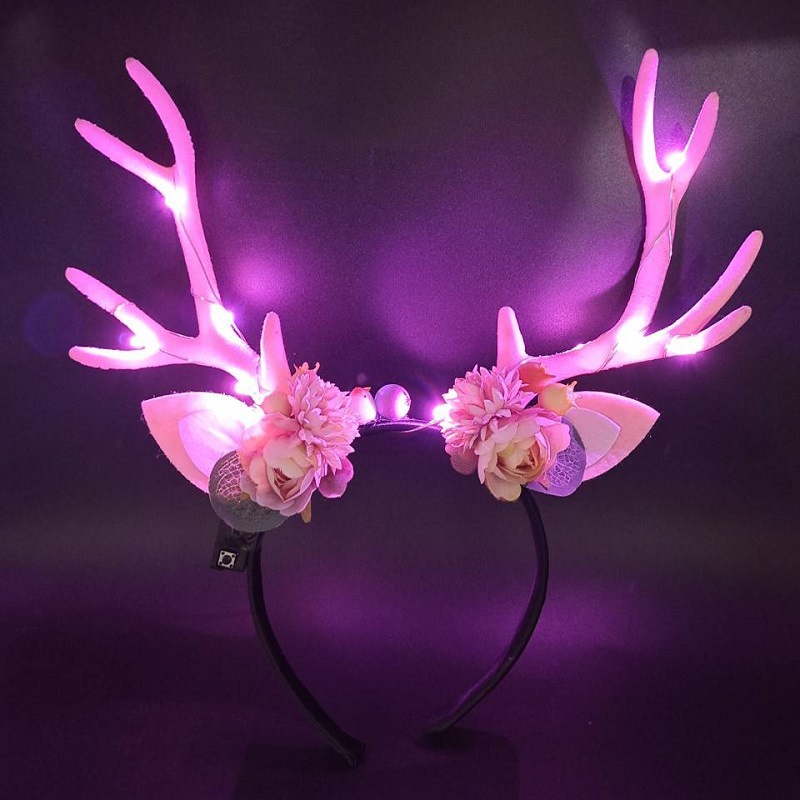 Reindeer Antlers Light up Head - Reindeer Antlers Headband 评论和价格