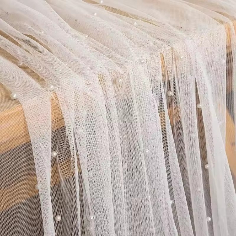 300x80cm Pearl Sheer Tulle Tab - Christmas Table Runner 评论和价格