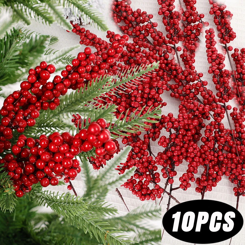 10/1Pcs Artificial Red Berries - Christmas Tree Artificial 评论和价格