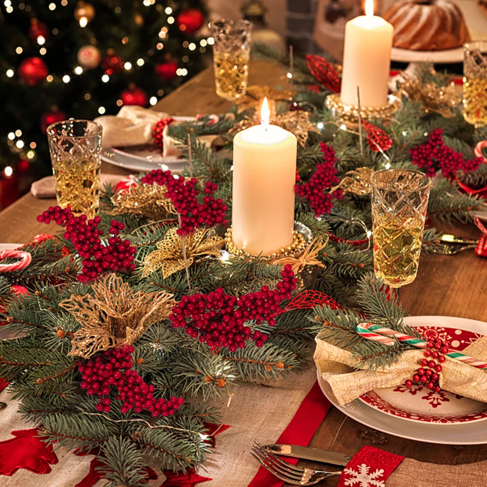 10/1Pcs Artificial Red Berries - Christmas Tree Artificial 评论和价格