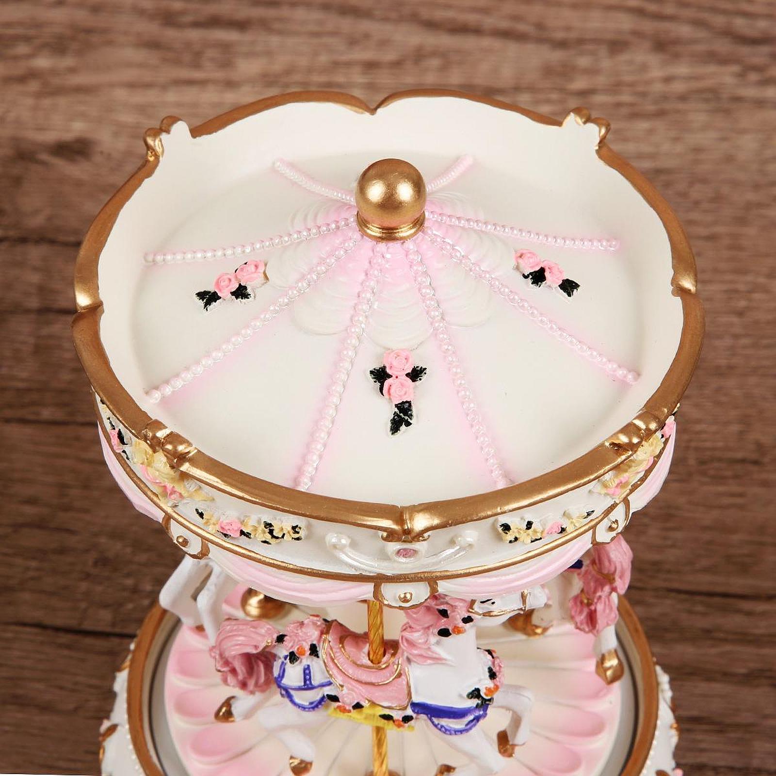 Handcrafted Resin Carousel Mus - Snow Globe Musical 评论和价格