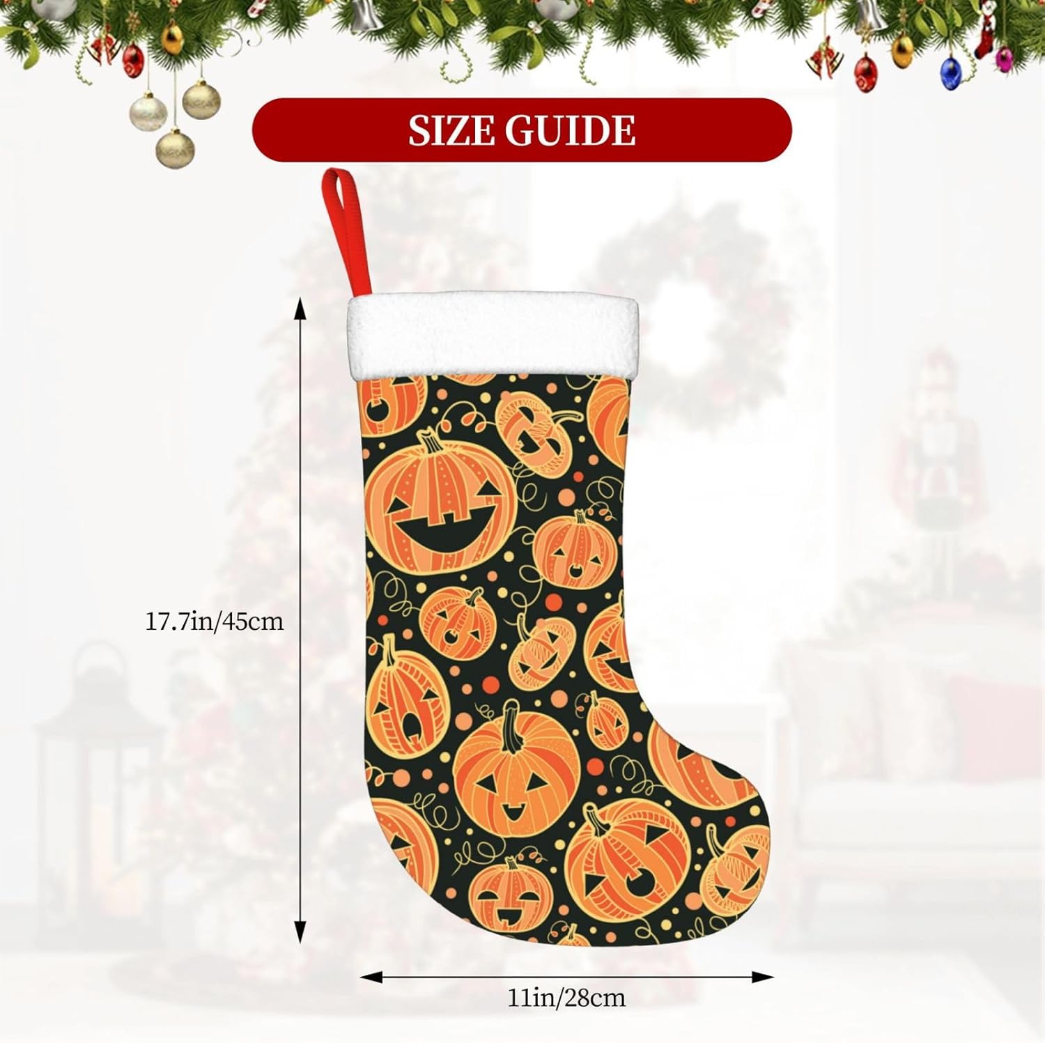 Halloween Pumpkin Christmas St - Christmas Stocking Hanging 评论和价格