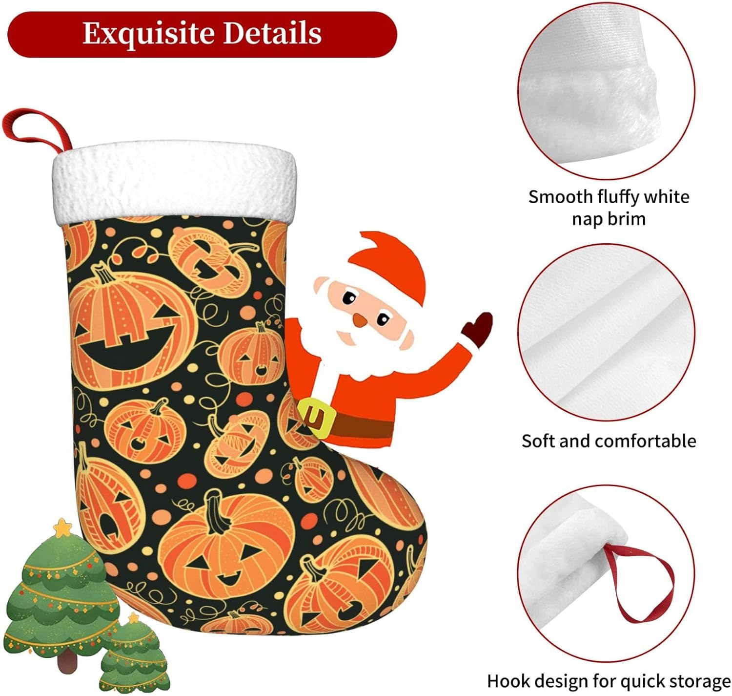 Halloween Pumpkin Christmas St - Christmas Stocking Hanging 评论和价格