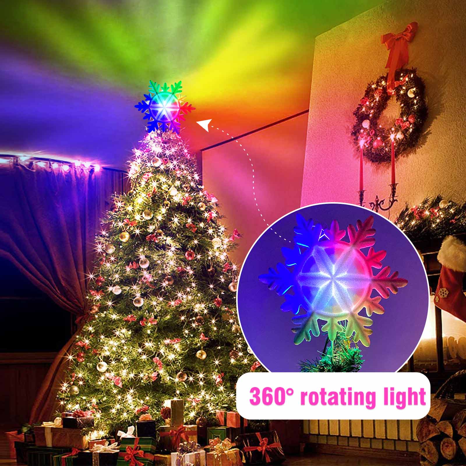 OurWarm Lighted Christmas Tree - Star Tree Topper 评论和价格