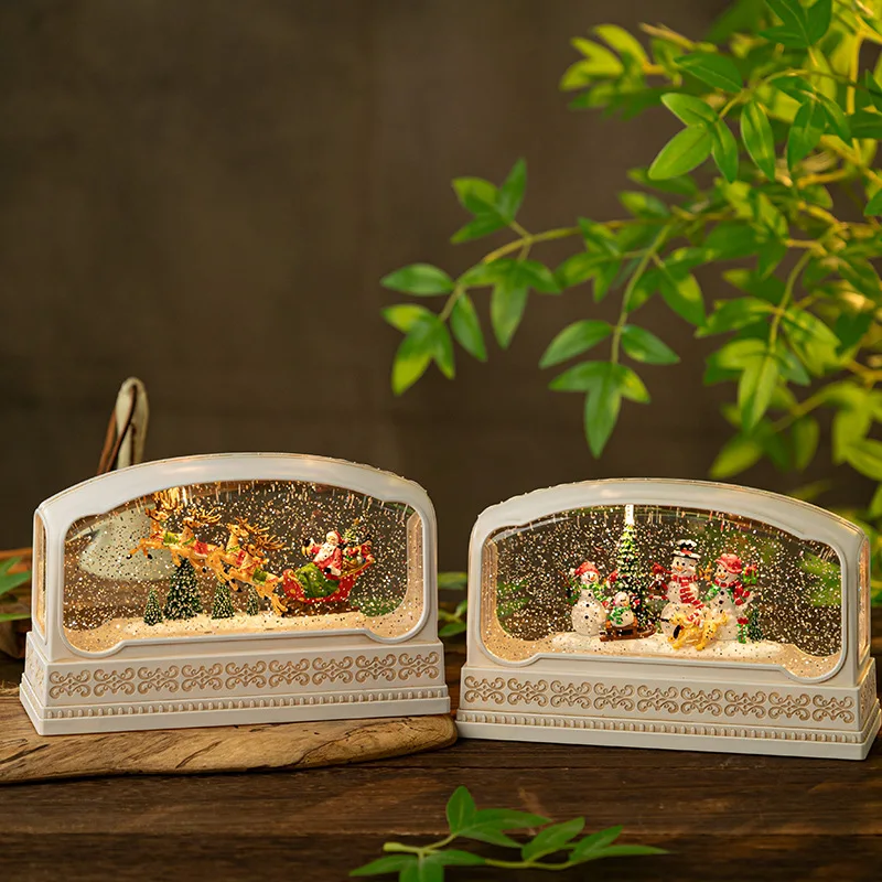 Rectangular Resin Snow Globe M - Snow Globe Musical 评论和价格