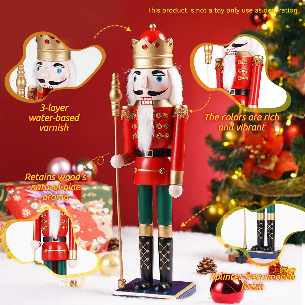 50CM Wooden Nutcracker Doll So - Nutcracker Figurine 评论和价格
