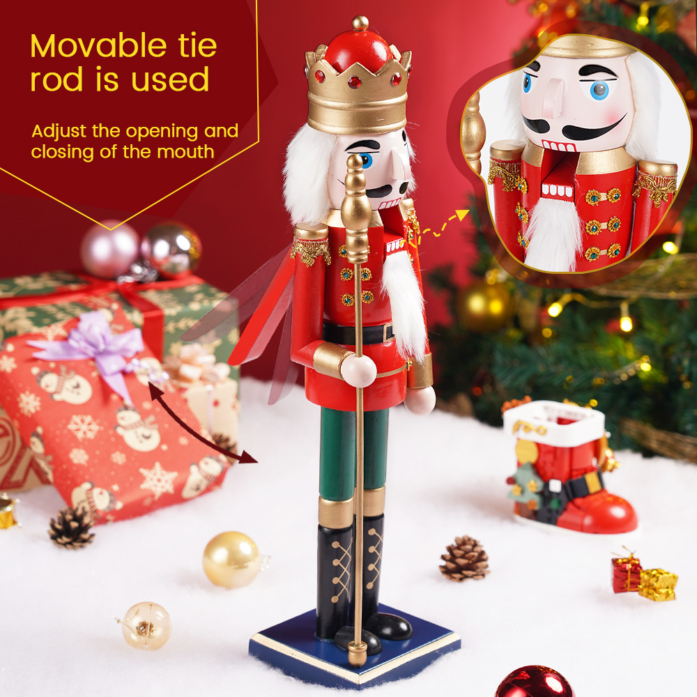 50CM Wooden Nutcracker Doll So - Nutcracker Figurine 评论和价格