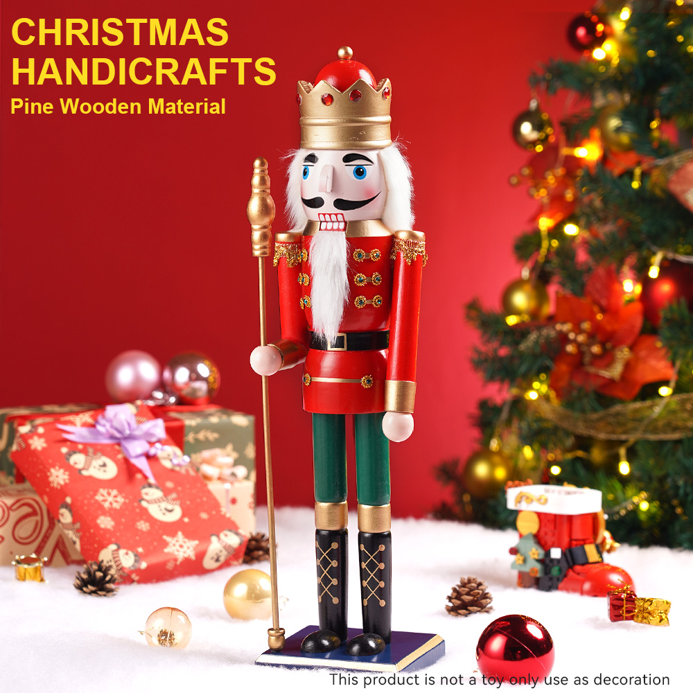 50CM Wooden Nutcracker Doll So - Nutcracker Figurine 评论和价格