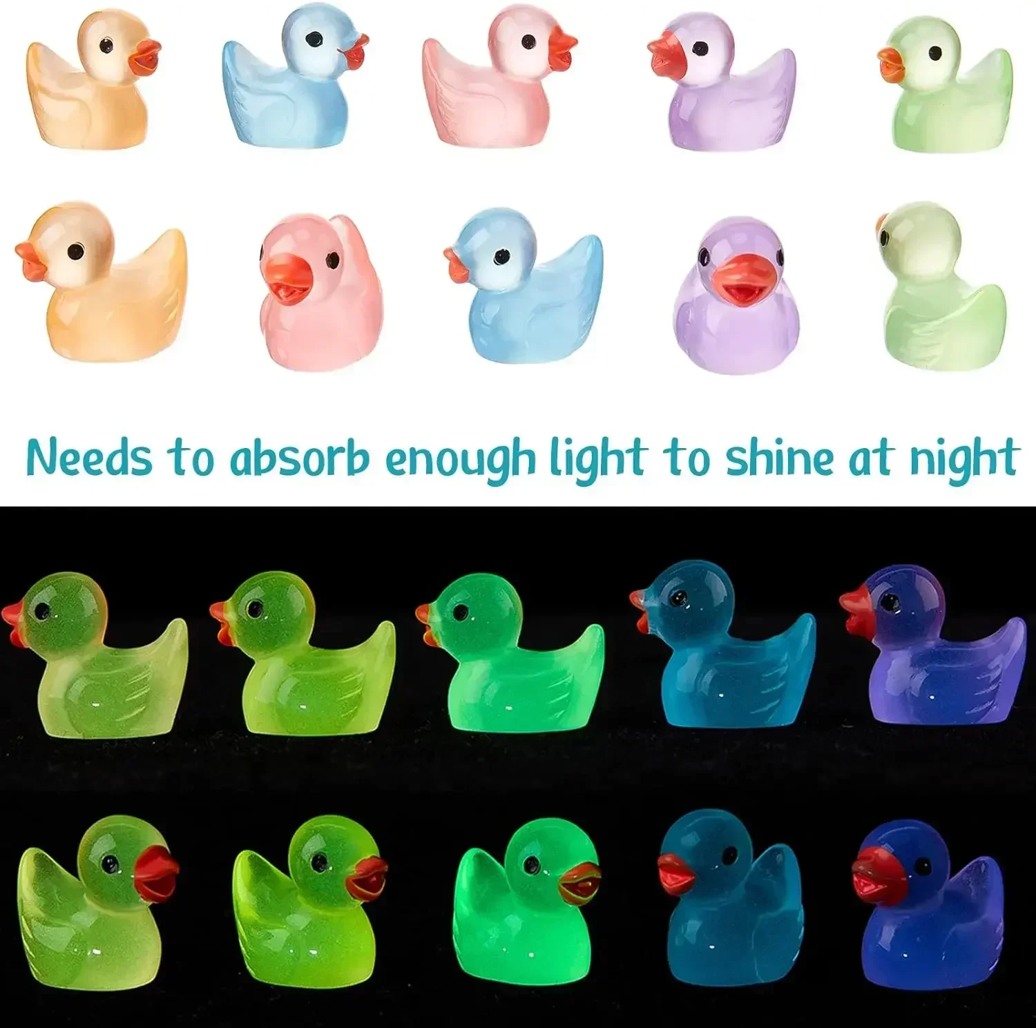 500-50pcs Luminous Mini Ducks  - Nutcracker Figurine 评论和价格