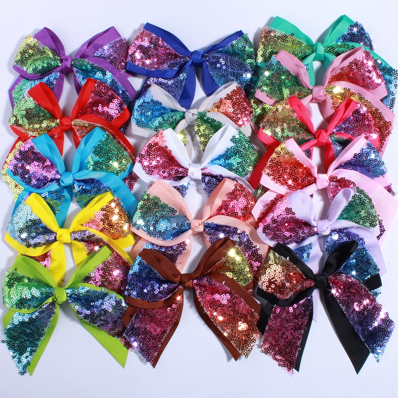 12CM Big Bling Sequins Grosgra - Ribbon Bow Gift 评论和价格