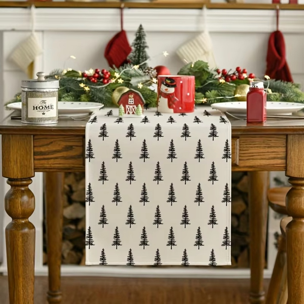 Minimalist Christmas Tree Tabl - Christmas Table Runner 评论和价格