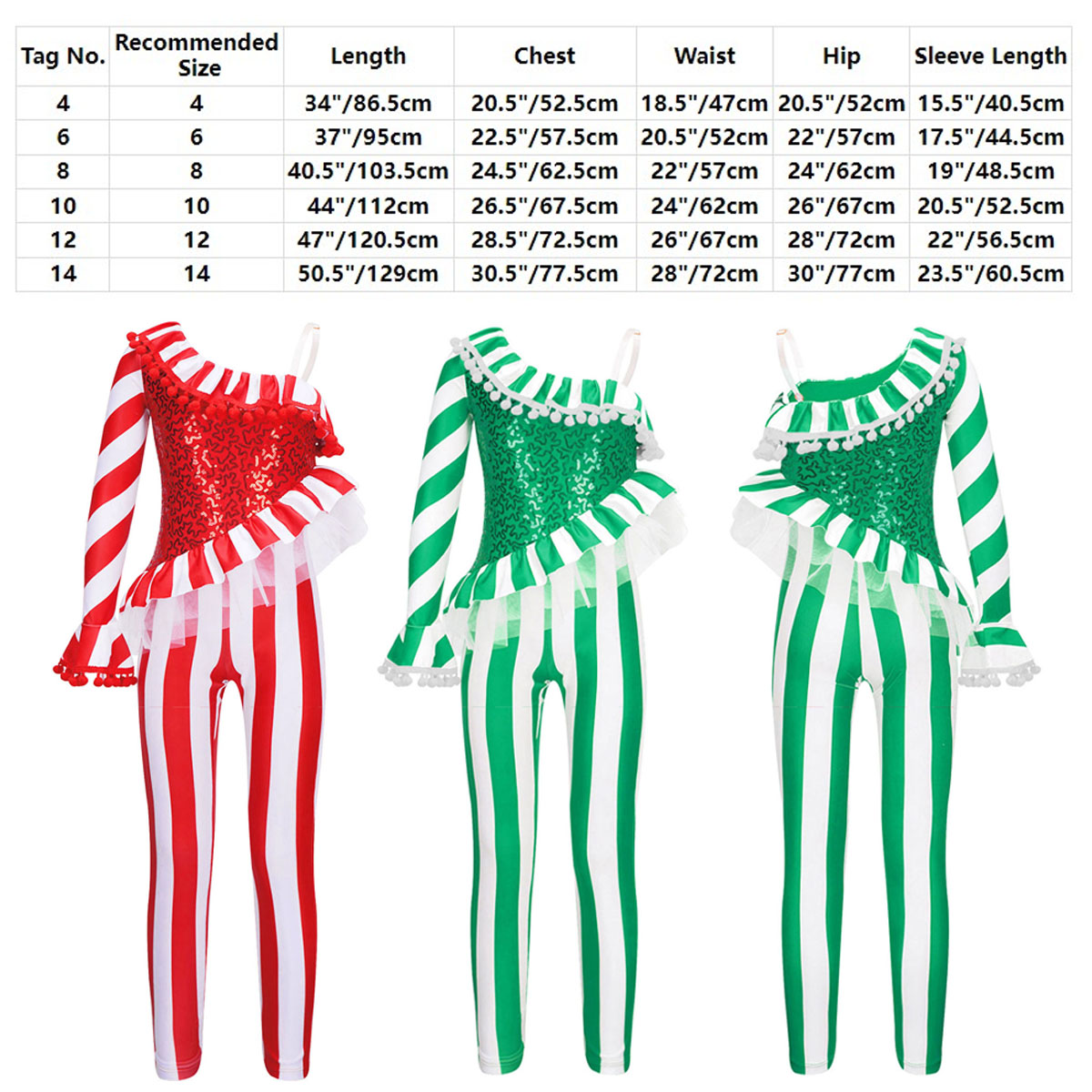 Kids Girls Christmas Ballet Da - Elf Costume Christmas 评论和价格