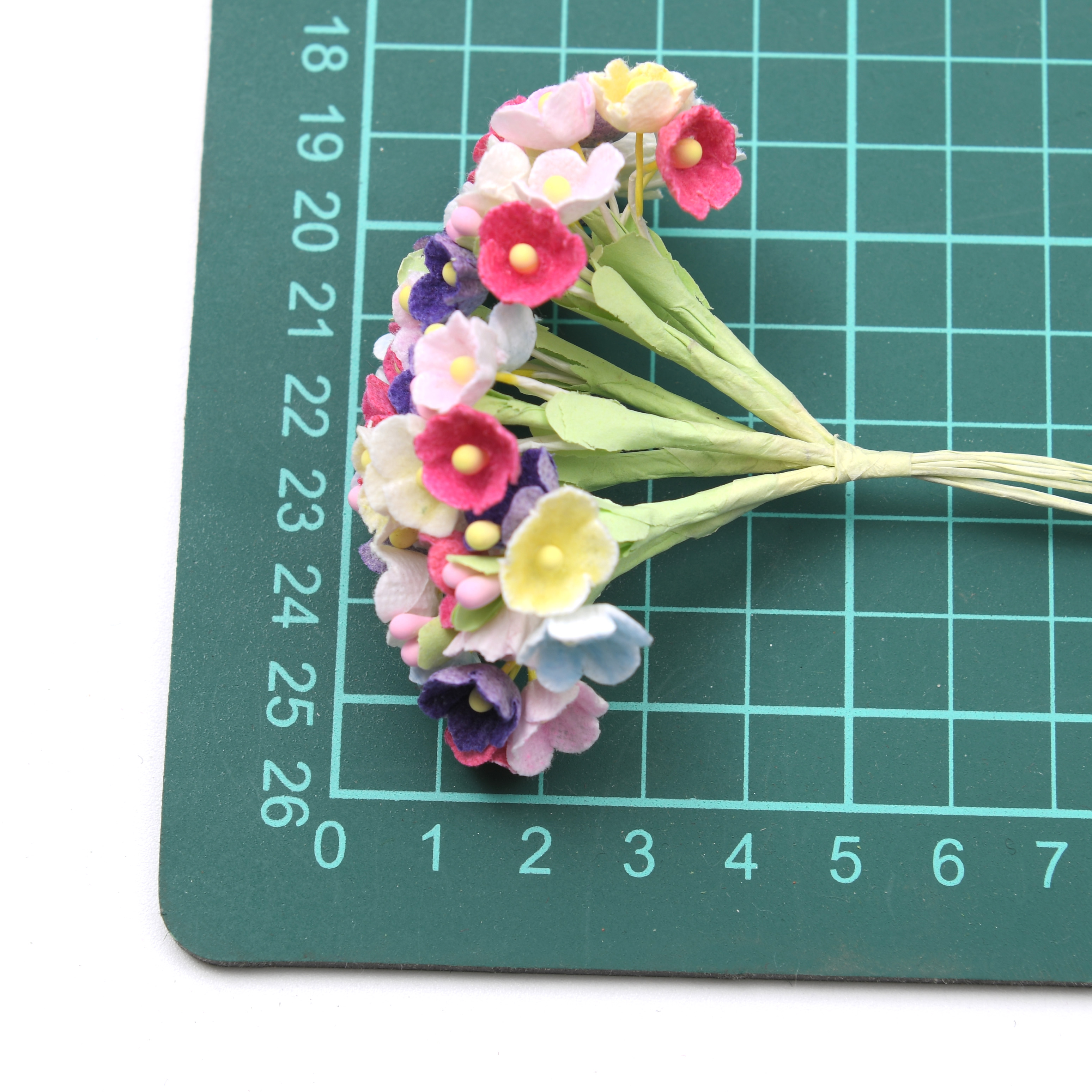 8pcs/1bunch Mini Paper Rose Fl - Christmas Wreath Fake 评论和价格