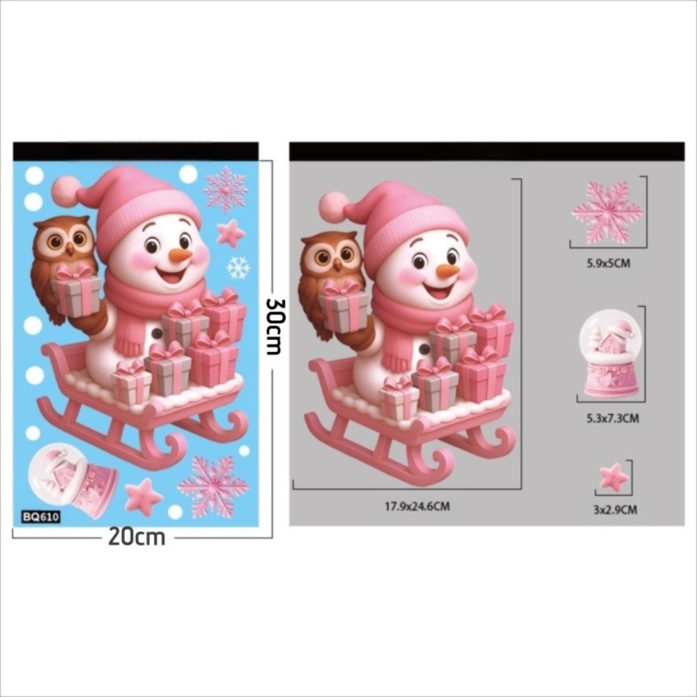 Cartoon PVC Window Stickers Sn - Snowflake Window Decal 评论和价格