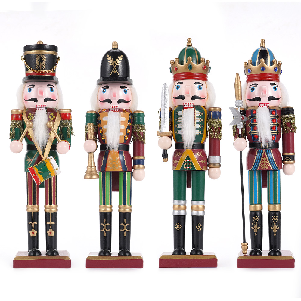 30CM Wooden Nutcracker Christm - Nutcracker Figurine 评论和价格