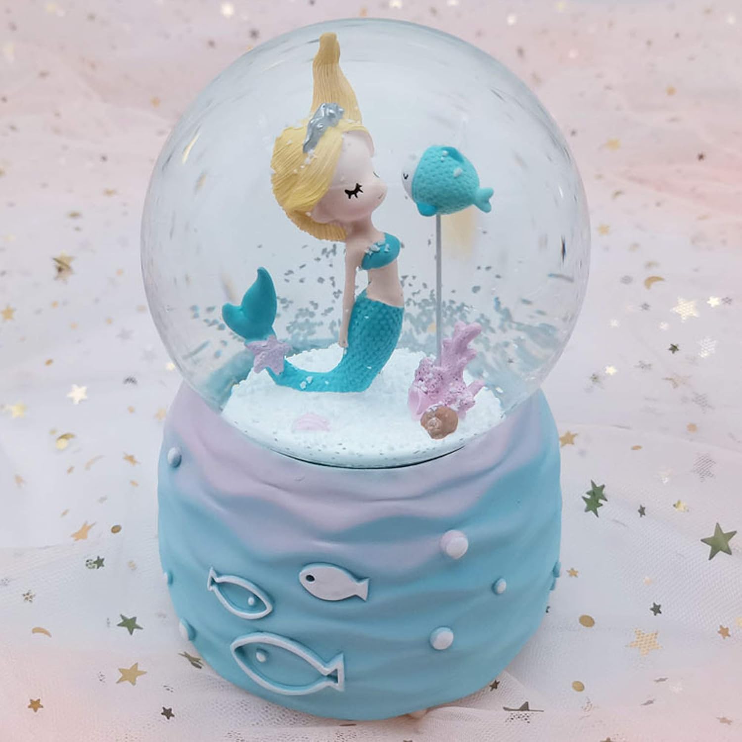 Mermaid Snow Globe Music Box w - Snow Globe Musical 评论和价格