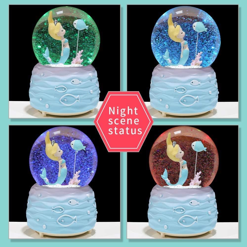 Mermaid Snow Globe Music Box w - Snow Globe Musical 评论和价格