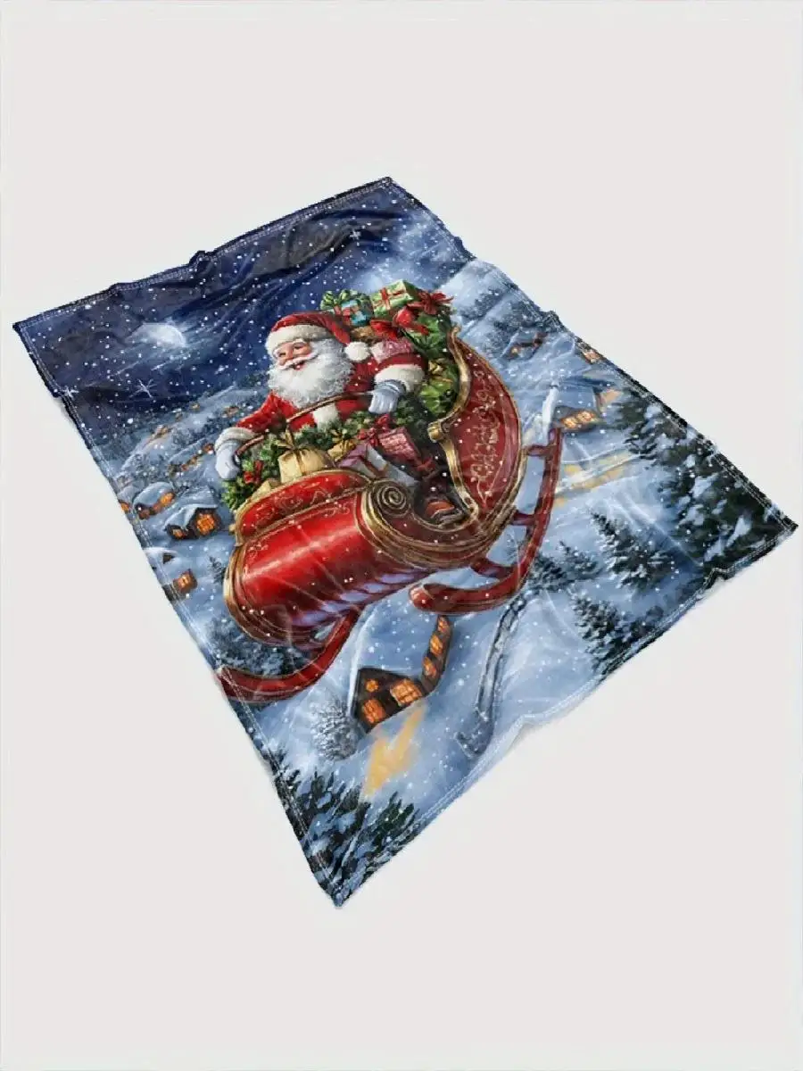 Santas Sleigh GiftFilled Winte - Christmas Throw Blanket 评论和价格
