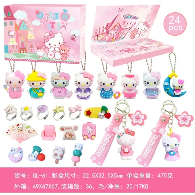 24pcs Cartoon Sanrios Anime He - Advent Calendar Gift 评论和价格