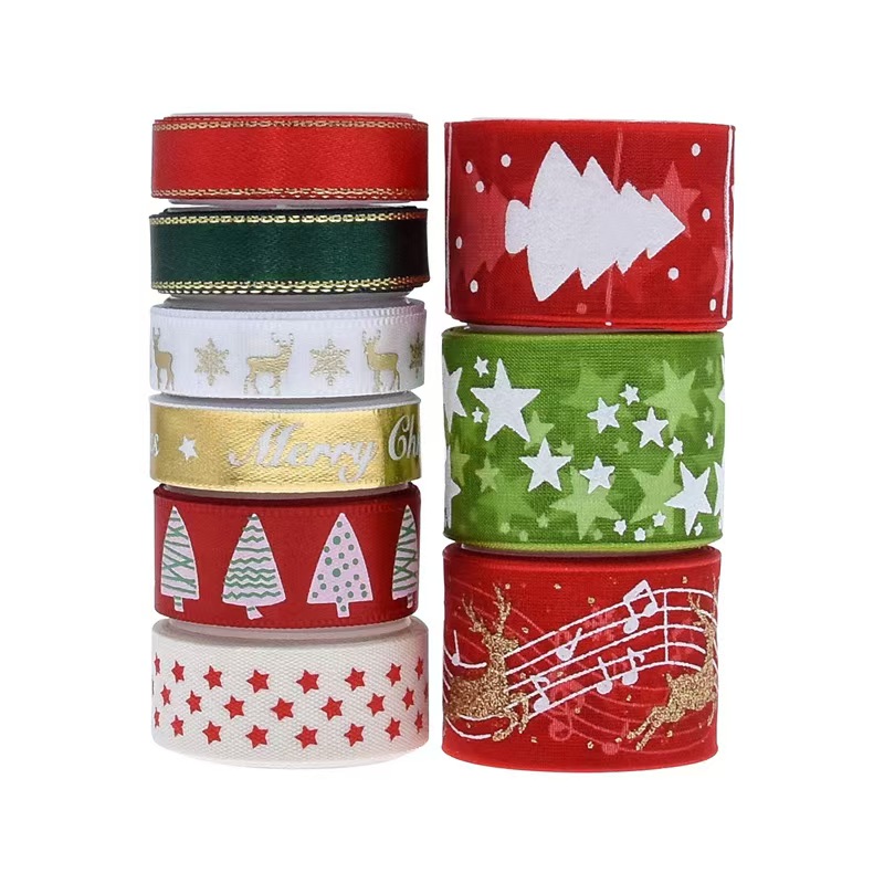 9pcs Christmas Ribbons Set Fes - Gift Box Wrap Set 评论和价格