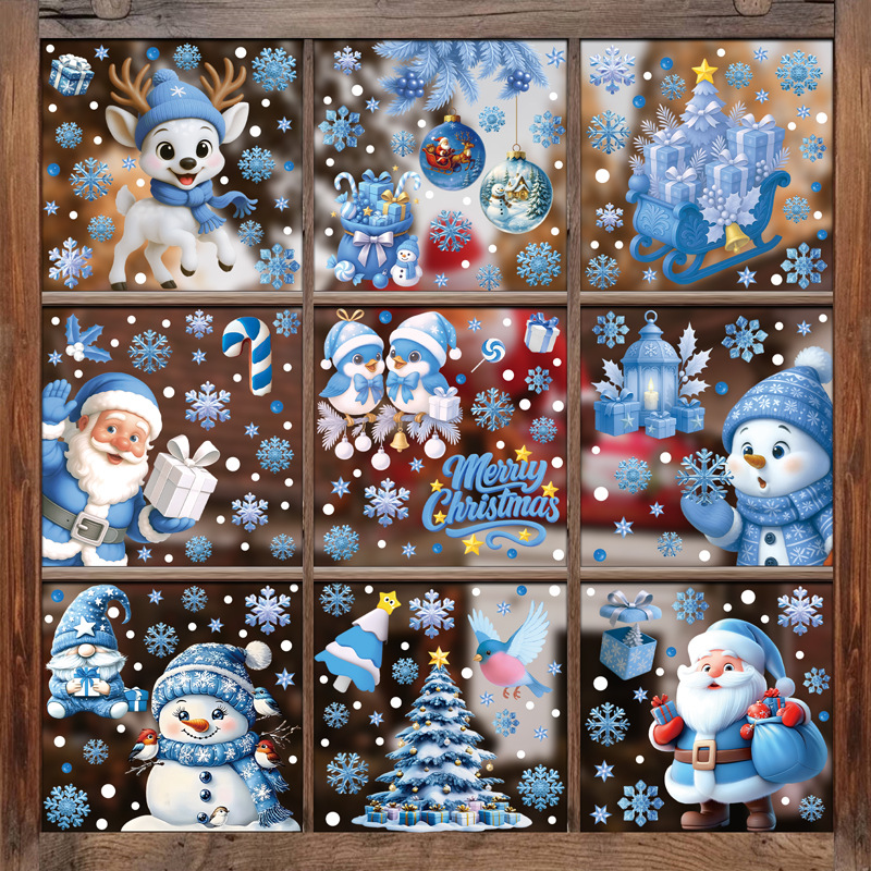 1Set Christmas Snowflake Windo - Snowflake Window Decal 评论和价格