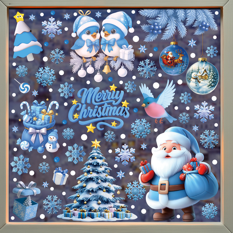 1Set Christmas Snowflake Windo - Snowflake Window Decal 评论和价格