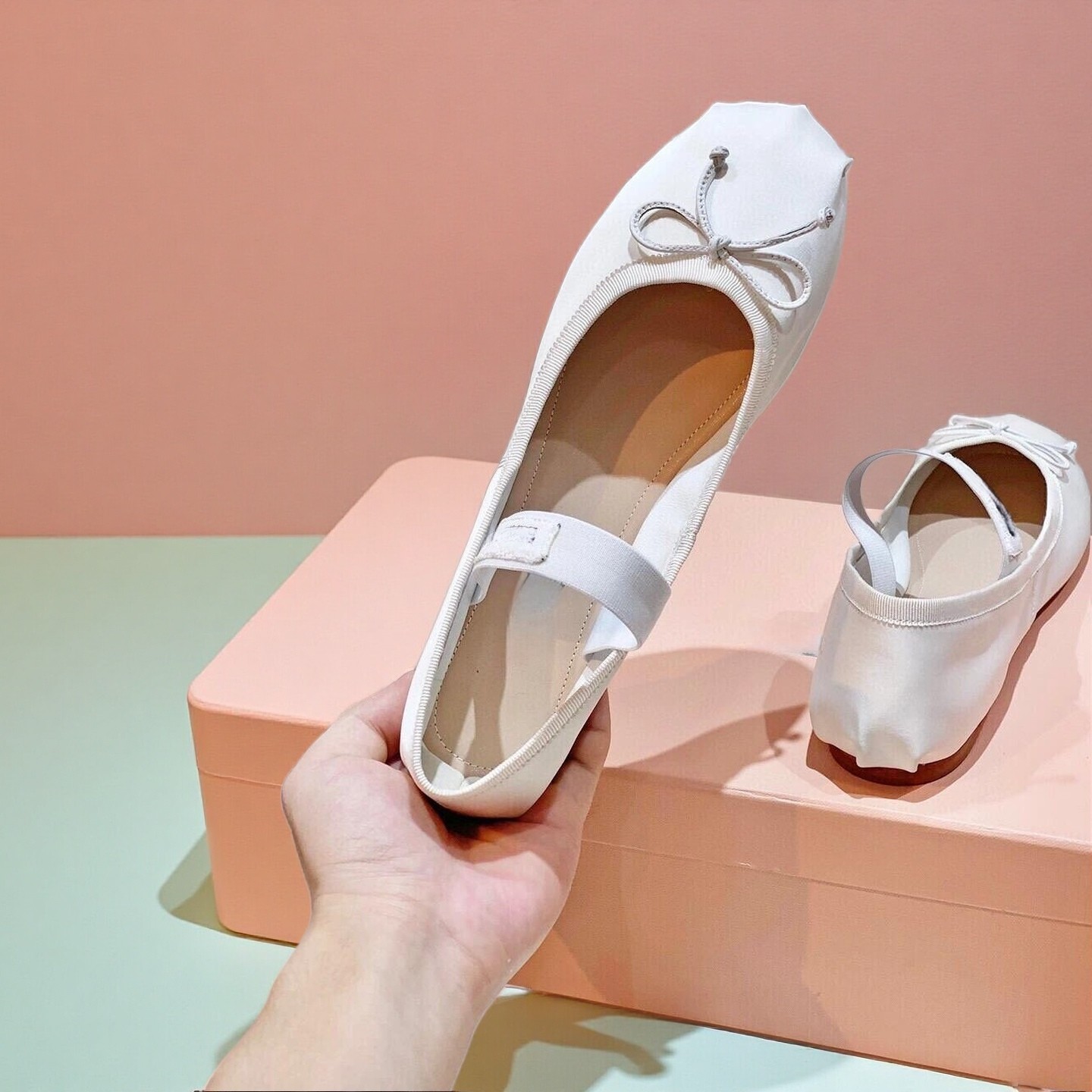 Luxury Ballet Flats, Women's P - Ribbon Bow Gift 评论和价格