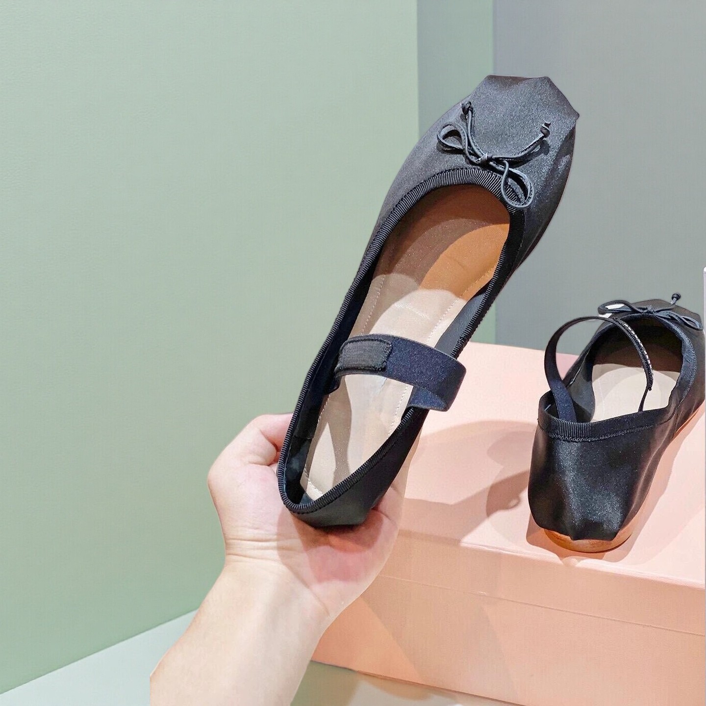 Luxury Ballet Flats, Women's P - Ribbon Bow Gift 评论和价格