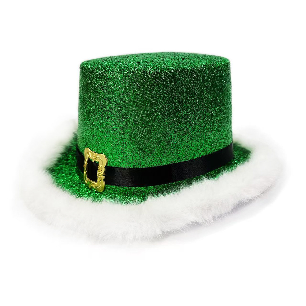 Santa Claus Cap  Shiny Glitter - Santa Hat Plush 评论和价格