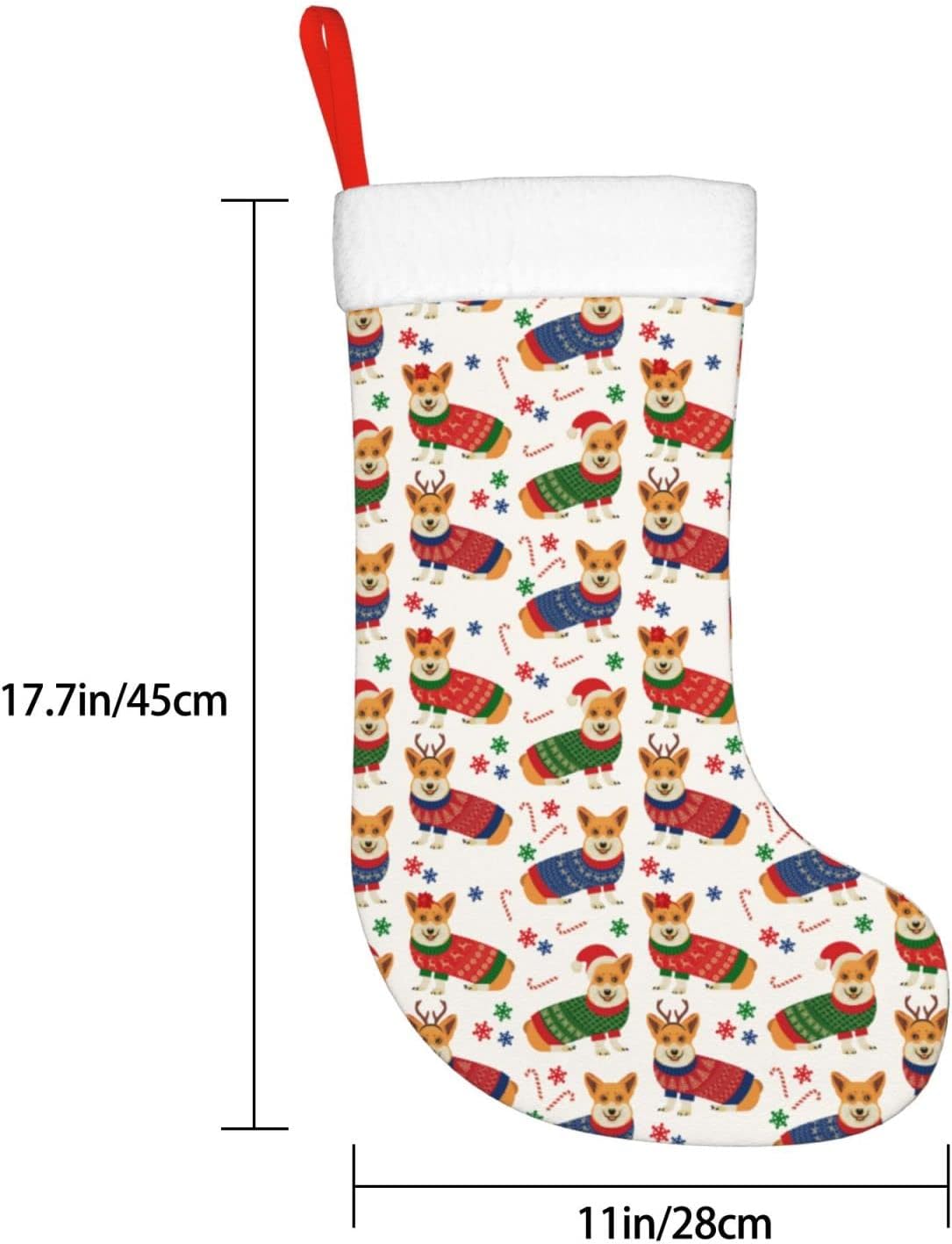Christmas Corgi Dog Christmas  - Christmas Stocking Hanging 评论和价格