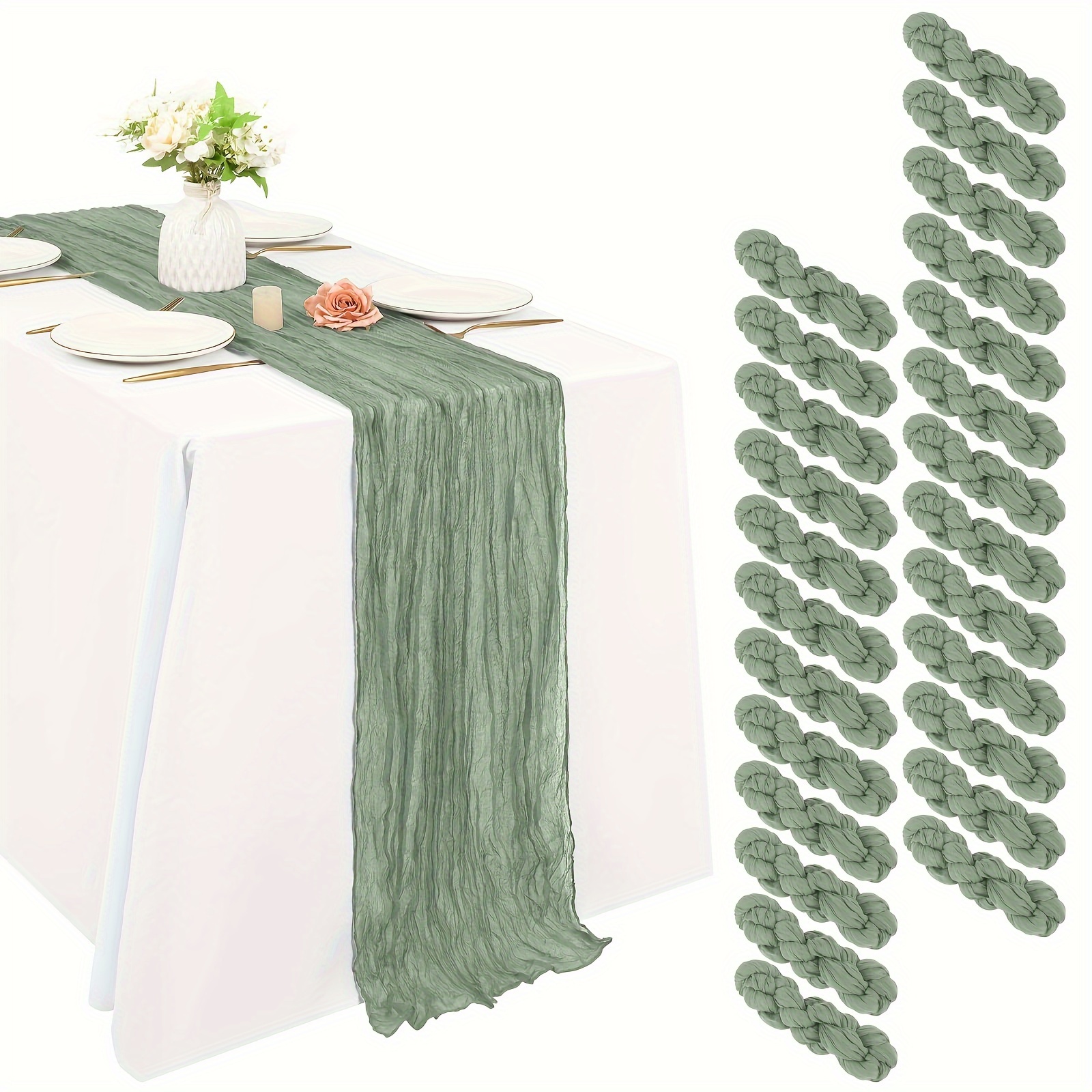 Of 25 Black Cheesecloth Table  - Christmas Table Runner 评论和价格