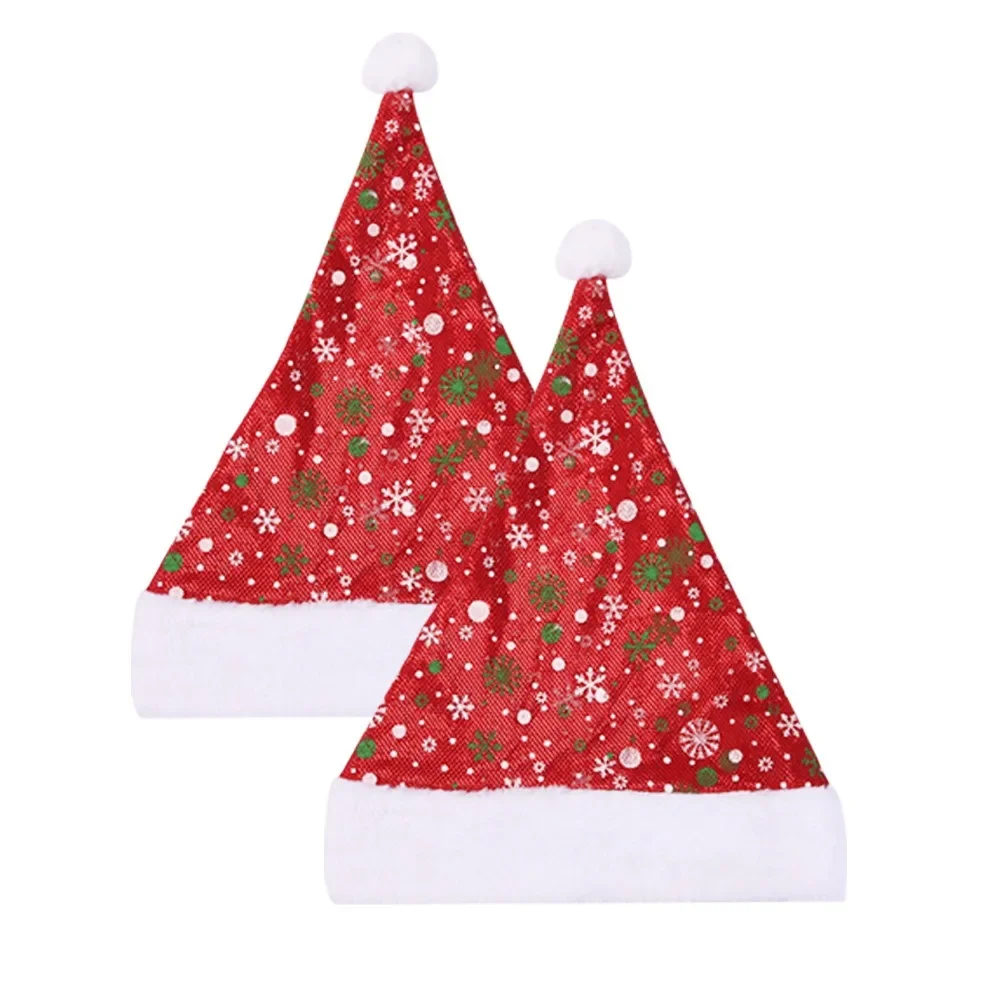 Thick Christmas Hat Red Checke - Santa Hat Plush 评论和价格