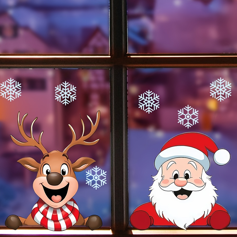 Festive Christmas Window Stick - Snowflake Window Decal 评论和价格