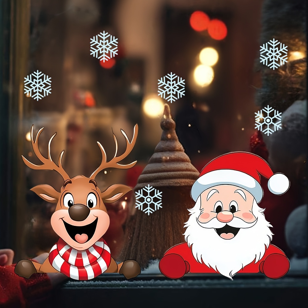 Festive Christmas Window Stick - Snowflake Window Decal 评论和价格