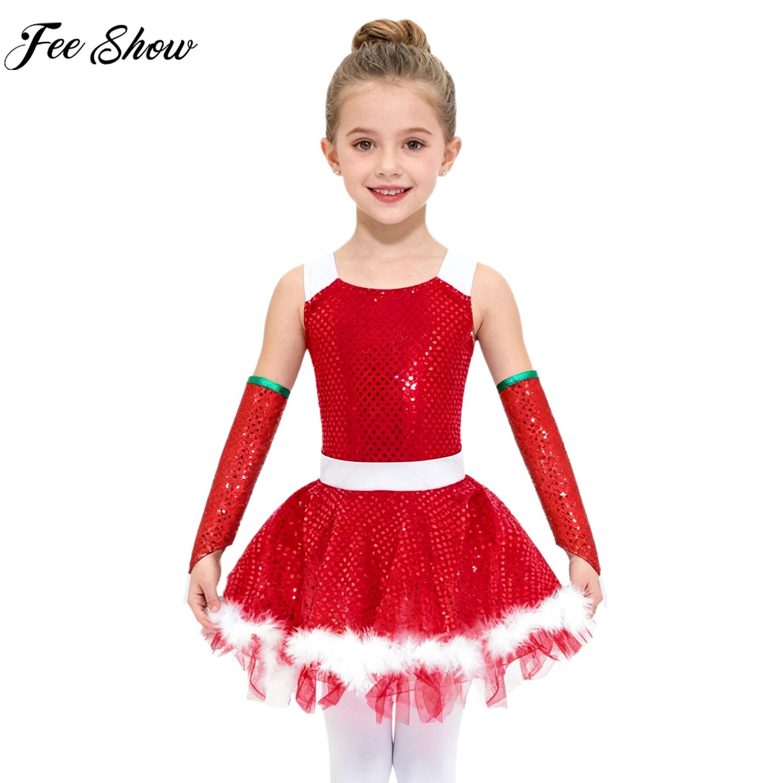 Kids Girls Christmas Figure Sk - Elf Costume Christmas 评论和价格